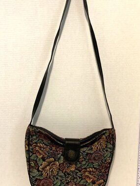 Mitzi Vintage Floral Tapestry Crossbody Bag & Makeup Case